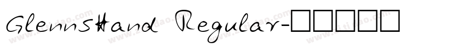GlennsHand Regular字体转换